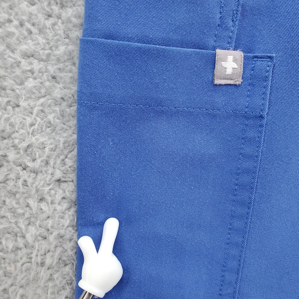 Figs Axim Cargo Scrub Pants Mens Medium Blue T2001
